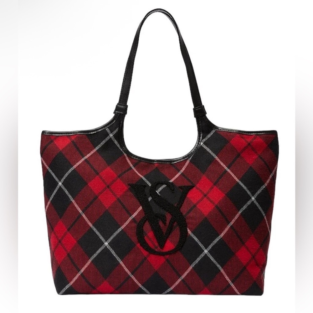 Victoria's Secret NWOT Red and Black Checkered Tote